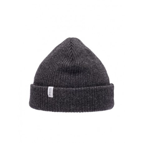 SELECTED Wool Beanie Dark Grey