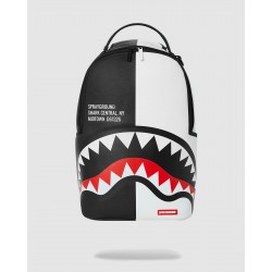SPRAYGROUND Zaino Shark Central 2.0 Split Black White Backpack Bianco