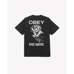 OBEY Rise Above Rose Pigment T-Shirt Vintage Black