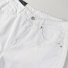 Jeans Corto Bianco con Rotture