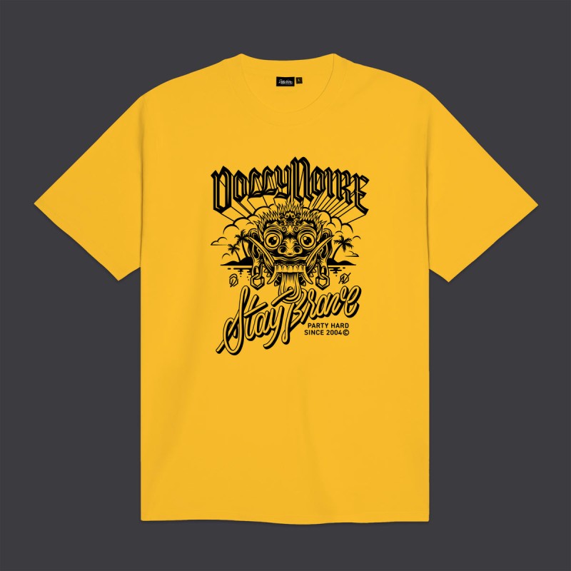 DOLLY NOIRE Bali Mask Tee Yellow