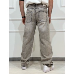 Jeans Loose Grigio Chiaro Delave