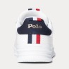 POLO RALPH LAUREN Sneaker Heritage Court II in pelle Bianco/Blu navy/Rosso