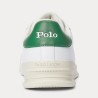 POLO RALPH LAUREN Sneaker Heritage Court II in cuoio nappa Bianco/Verde