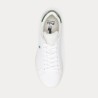 POLO RALPH LAUREN Sneaker Heritage Court II in cuoio nappa Bianco/Verde