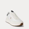 POLO RALPH LAUREN Sneaker Train 89 in camoscio e Oxford Bianca