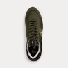 POLO RALPH LAUREN Sneaker Train 89 in camoscio e Oxford Verde Oliva