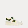 POLO RALPH LAUREN Sneaker Masters Sport in Pelle e Camoscio Bianco/Verde Verde/Giallo
