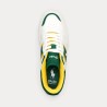 POLO RALPH LAUREN Sneaker Masters Sport in Pelle e Camoscio Bianco/Verde Verde/Giallo
