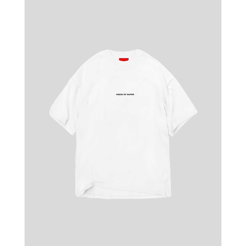 VISION OF SUPER T-Shirt Bianca con Stampa Explosion Love e Logo Ricamato