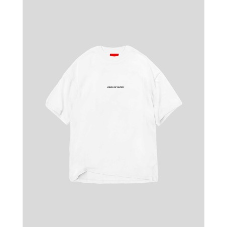 VISION OF SUPER T-Shirt Bianca con Stampa Explosion Love e Logo Ricamato