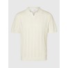 SELECTED Crochet Open Polo in Maglia