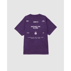 OBEY Around the Globe Pigment T-Shirt Imperial Purple