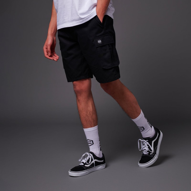 DOLLY NOIRE Cotton Ripstop Cargo Easyshorts Black