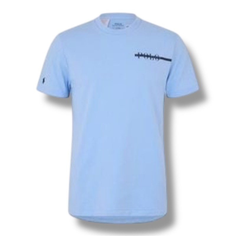 POLO RALPH LAUREN T-Shirt Azzurro Logo + Cavallino