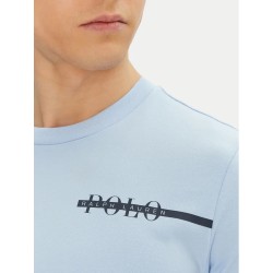 POLO RALPH LAUREN T-Shirt Azzurro Logo + Cavallino