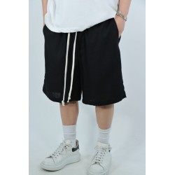 PANTALONE Corto Lino Nero
