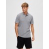 SELECTED Polo Dante Grey