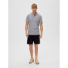 SELECTED Polo Dante Grey