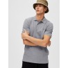 SELECTED Polo Dante Grey