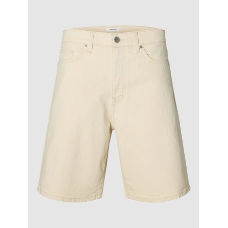 SELECTED Alex Denim Shorts Ecru