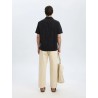 SELECTED Camicia a Maniche Corte Con Ricami Eli Black