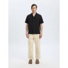 SELECTED Camicia a Maniche Corte Con Ricami Eli Black