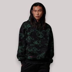 DOLLY NOIRE X POKEMON Rayquaza Pattern Hoodie