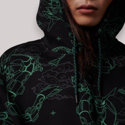 DOLLY NOIRE X POKEMON Rayquaza Pattern Hoodie