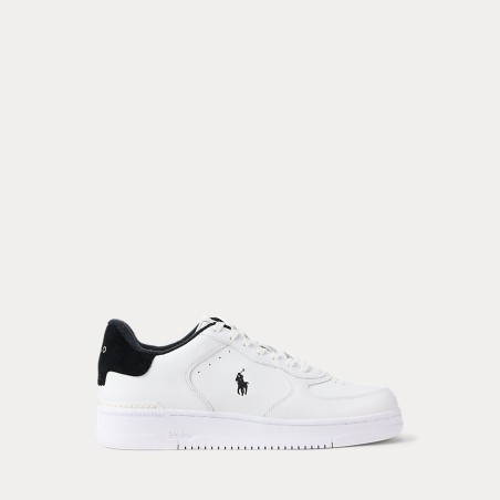 POLO RALPH LAUREN Sneaker Masters Court White-Black in Pelle