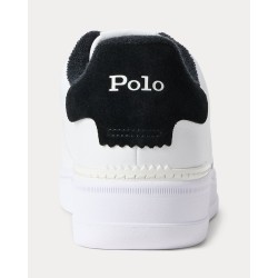 POLO RALPH LAUREN Sneaker Masters Court White-Black in Pelle