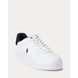 POLO RALPH LAUREN Sneaker Masters Court White-Black in Pelle