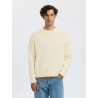 SELECTED Maglione Girocollo in Cotone Philip Egret