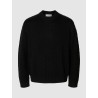 SELECTED Maglione Girocollo in Cotone Philip Black