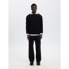 SELECTED Maglione Girocollo in Cotone Philip Black