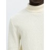 SELECTED Maglione Collo alto in Cotone Trevor Egret