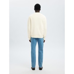 SELECTED Polo in Maglia di Cotone Dane Egret