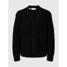 SELECTED Cardigan in Maglia di Cotone Dereck Black