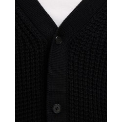 SELECTED Cardigan in Maglia di Cotone Dereck Black