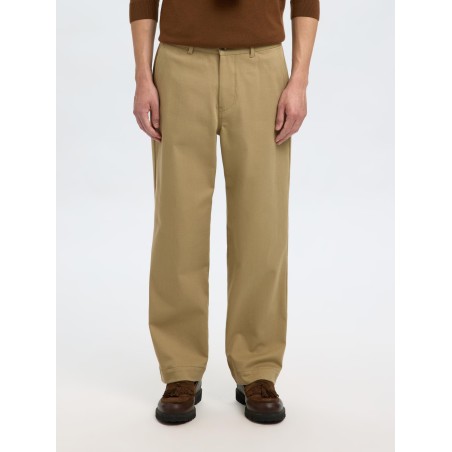 SELECTED Pantalone Loose Fit Harry Chinchilla