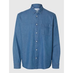 SELECTED Camicia di Jeans Carlo Medium Blue