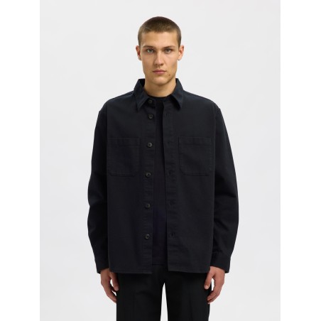 SELECTED Camicia Overshirt Travis Black