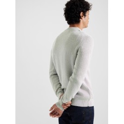 SELECTED Maglione Girocollo in Cotone Dane Light Grey Melange