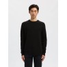 SELECTED Maglione Girocollo in Cotone Dane Black