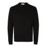 SELECTED Maglione Girocollo in Cotone Dane Black