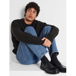 SELECTED Maglione Girocollo in Cotone Dane Black