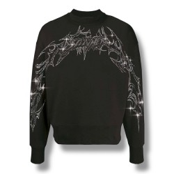 DISCLAIMER Felpa Girocollo Con Strass Cod: 55197 Nero