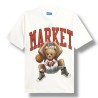 MARKET STUDIOS T-Shirt Basketball Bear Logo Orsetto White