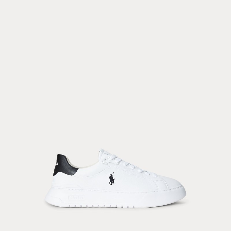 POLO RALPH LAUREN Sneaker RLite Court in pelle martellata
