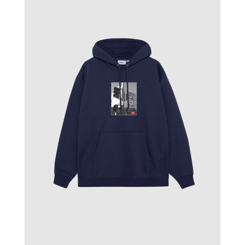 OBEY Los Angeles Photo Premium Hood Academy Navy